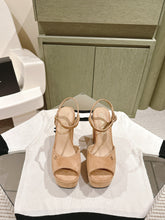 CC HIGH SANDAL PEACH PINK SUEDE CALFSKIN